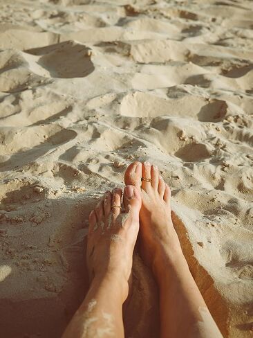 8 PCS حلقات إصبع القدم للنساء قابلة للتعديل 14K الذهب/الفضة حلقات ذيل الطرف المطلي مفتوحة القلب CZ خاتم أخمص القدم in Kuwait