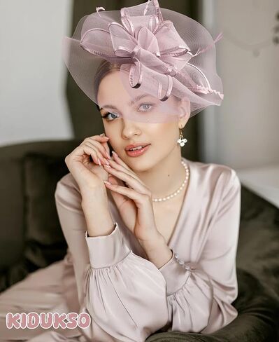 قبعة Kidukso Fascinators للنساء خمر عشرينيات القرن العشرين قبعات ديربي لحفلة كوكتيل شاي حفلة كنيسة in Kuwait