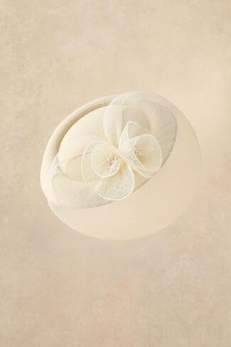 قبعات Babeyond fascinators للنساء - قبعة شاي حفلة شاي Kentucky Derby Flower Mesh Pillbox قبعة لحفل الزفاف in Saudi Arabia