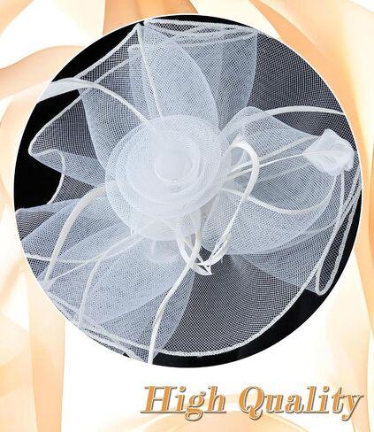 Unpifolov Fascinators Hats Flower Mesh Feathers Headwear Tea Party Wedding Derby Cocktail Hair Clip Headband for Girls Women in Saudi Arabia