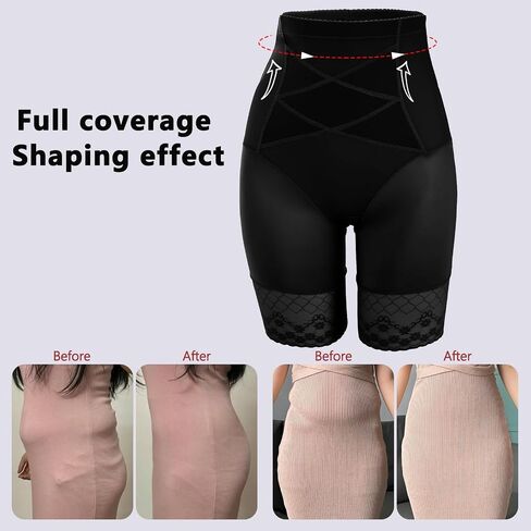 Women's Tummy Control High Waisted Panties Thigh Slimming Shorts Comfort Fit Body Shaper Shapewear Underwear in Saudi Arabia