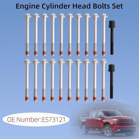 ES 73121 Engine Cylinder Head Bolt Set,for GMC Sierra 1500 2500 3500 Savana 2500 3500 Yukon,for Chevrolet Silverado 1500 Corvette Tahoe Suburban Camaro Express 2500 3500,for Cadillac Escalade 14-21 in Saudi Arabia