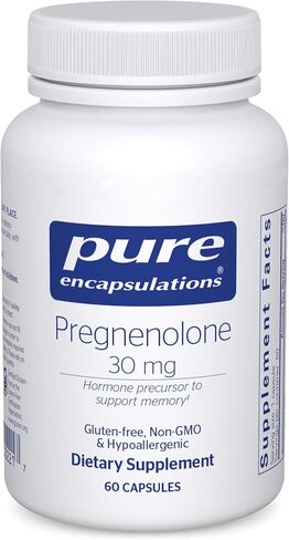 Pure Encapsulations Pregnenolone - 30 mg - Hormone Support - Memory Support & Brain Supplement - Gluten Free & Vegan - 60 Capsules in Saudi Arabia