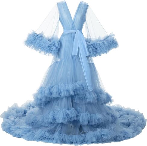 Fanjian Puffy Tulle Robe Longerie Lingerie Bridal Robe Baby Shower Photography in Kuwait