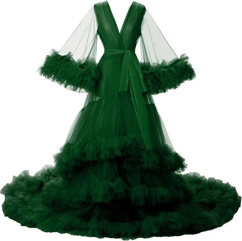 Fanjian Puffy Tulle Robe Longerie Lingerie Bridal Robe Baby Shower Photography in Kuwait
