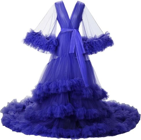 Fanjian Puffy Tulle Robe Longerie Lingerie Bridal Robe Baby Shower Photography in Kuwait