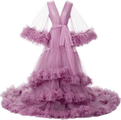 Fanjian Puffy Tulle Robe Longerie Lingerie Bridal Robe Baby Shower Photography in Kuwait