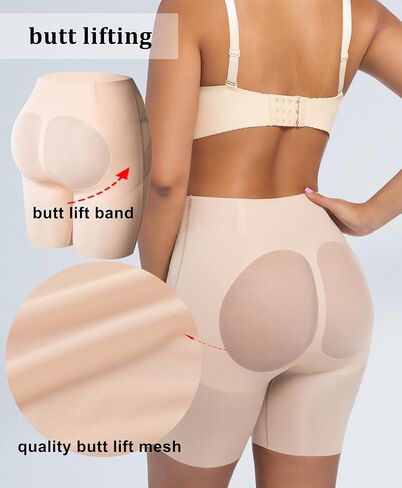 PRETTYWELL Womens Shapewear Shorts Mid-Waist Tummy Control Butt Lift Slip Shorts for Dresses,Seamless no Roll Thigh Slimmer in Saudi Arabia