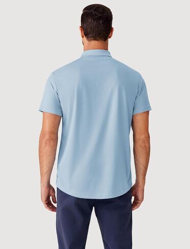 PINSPARK Mens Polo Shirts Short Sleeve Lightweight Moisture Wicking Quick Dry Casual Workout Collared Shirt Plain 3 Pack Set in Saudi Arabia