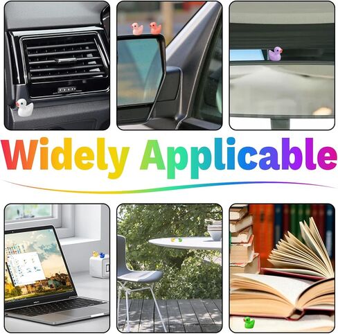 16 PCS Cute Duck Rearview Mirror Accessories, Luminous Duck Car Interior Accessories, Dashboard Decorations Adhesive Ornaments, Fun Duck Car Interior Decor, Car Decorations Interior in Kuwait