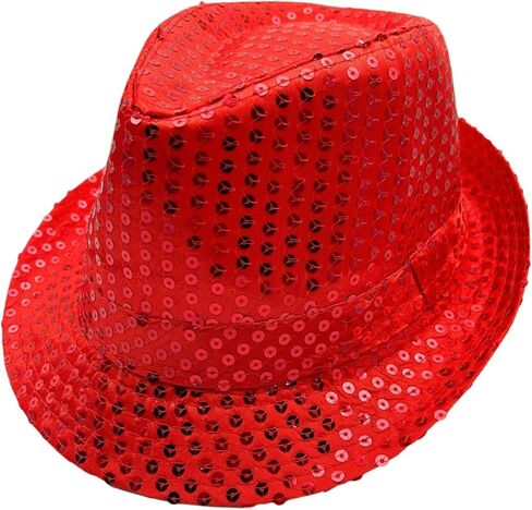 UTTPLL Sequin Fedora Headwear for Women Men Bling Retro Dance Hats Cosplay Costume Unisex Jazz Disco Cap in Saudi Arabia