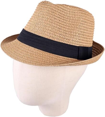 Women Men Wide Brim Straw Panama Hat Unisex Fedora for Beach Travel Sun Hat in Kuwait