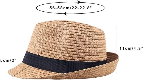 Women Men Wide Brim Straw Panama Hat Unisex Fedora for Beach Travel Sun Hat in Kuwait
