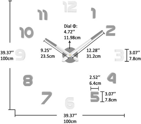 VANGOLD Large Wall Clocks for Living Room Decor, Decorative Wall Clocks Battery Operated (Black Wall Decor) in Saudi Arabia