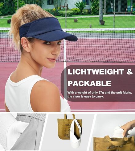 Sun Visor Hats for Men Women Lightweight Portable Stretchy Sun Hat for Running Tennis Golf in Saudi Arabia