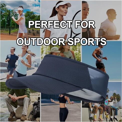 Sun Visor Hats for Men Women Lightweight Portable Stretchy Sun Hat for Running Tennis Golf in Saudi Arabia