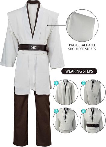 Laku Tunic Costume Men's Tunic Hooded Robe Full Set Halloween Cosplay Costume Cloak Set in Saudi Arabia