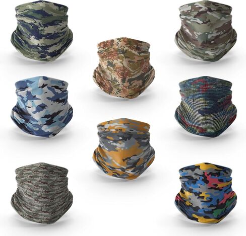 Cosyfeel® Stylish Bandanas for Men & Women | Soft, Breathable & Multipurpose Handkerchief, Headband, Scarf Wraps|Pack of 8 | in Saudi Arabia