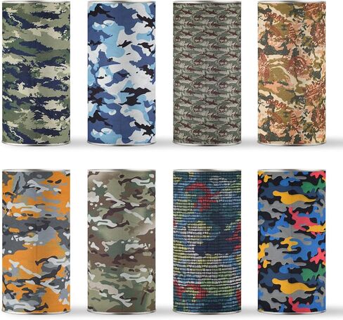 Cosyfeel® Stylish Bandanas for Men & Women | Soft, Breathable & Multipurpose Handkerchief, Headband, Scarf Wraps|Pack of 8 | in Saudi Arabia