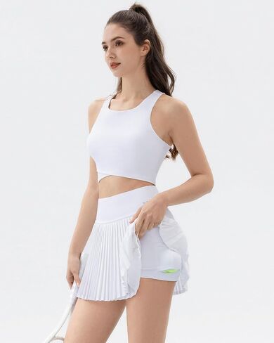 Angel season Pleated Tennis Skirts for Women with Pockets High Waist Golf Skorts Lightweight Athletic Mini Short Skirts in Saudi Arabia