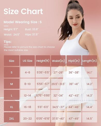Angel season Pleated Tennis Skirts for Women with Pockets High Waist Golf Skorts Lightweight Athletic Mini Short Skirts in Saudi Arabia