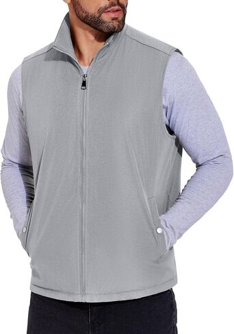COOFANDY Men's Casual Outerwear Vest Lightweight Full-Zip Sleeveless Jacket Outdoor Hiking Travel Golf Vest with Pockets in Saudi Arabia