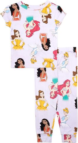 Disney Girls' 2-Piece Loose-fit Pajama Set, Soft & Cute for Kids in Saudi Arabia