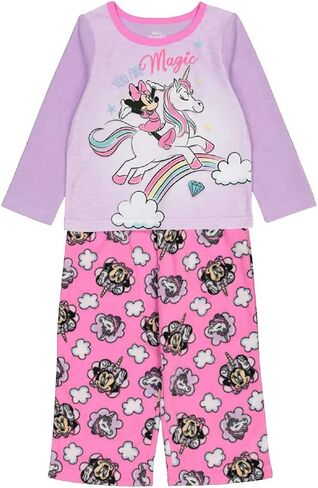 Disney Girls' 2-Piece Loose-fit Pajama Set, Soft & Cute for Kids in Saudi Arabia