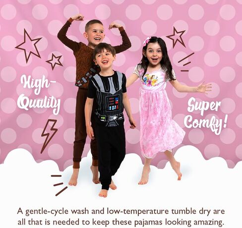 Disney Girls' 2-Piece Loose-fit Pajama Set, Soft & Cute for Kids in Saudi Arabia