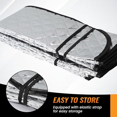 Windshield Sun Shade Car Sun Shade, Folding Car Shades for Front Windows, Blocks UV Rays Sun Visor Protector for Truck SUV Van, Keeps Vehicle Cool - Silver (55" x 27.5") in Kuwait