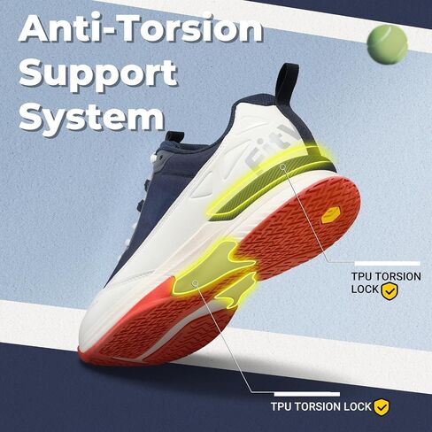 أحذية التنس الواسعة Fitville للرجال Pickleball Shoes خفيفة الوزن جميع الأحذية الرياضية مع الدعم القوس وصندوق إصبع القدم الواسع in Kuwait