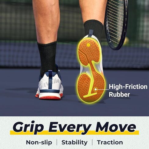 أحذية التنس الواسعة Fitville للرجال Pickleball Shoes خفيفة الوزن جميع الأحذية الرياضية مع الدعم القوس وصندوق إصبع القدم الواسع in Kuwait