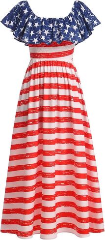 الفساتين المكسيكية للنساء التقليدية خارج الكتف التطريز Cinco de Mayo Fiesta Party Long Maxi Dress in Kuwait