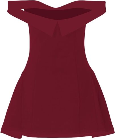 Womens Sexy Off Shoulder Short Dress Sleeveless Bodycon Flowy A-Line Party Club Gown Homecoming Mini Dresses in Saudi Arabia