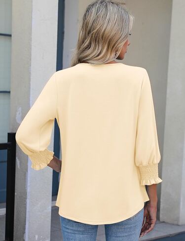 Akewei 3/4 طول الأكمام قمم المرأة 2025 أزياء الصيف قمم للنساء Crewneck in Saudi Arabia