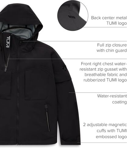 TUMI Men's All-Weather Technical Midweight Mackintosh Gusset Jacket - Breathable Outdoor Men's Jacket in Saudi Arabia