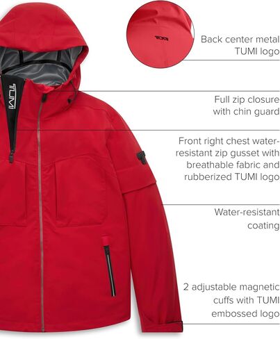 TUMI Men's All-Weather Technical Midweight Mackintosh Gusset Jacket - Breathable Outdoor Men's Jacket in Saudi Arabia