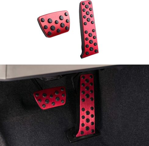 CKE for 8th Gen Camry Compatible with Toyota Camry RAV4 Avalon Highlander Sienna Venza bZ4X Prius Crown for Lexus ES LS Car Pedals Foot Pedal Covers Brake and Gas Pedal Pads -Red in Kuwait