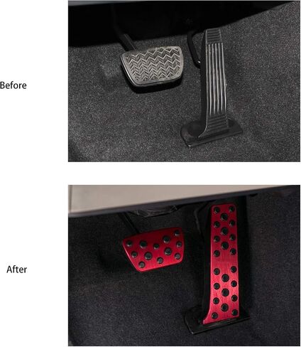 CKE for 8th Gen Camry Compatible with Toyota Camry RAV4 Avalon Highlander Sienna Venza bZ4X Prius Crown for Lexus ES LS Car Pedals Foot Pedal Covers Brake and Gas Pedal Pads -Red in Kuwait