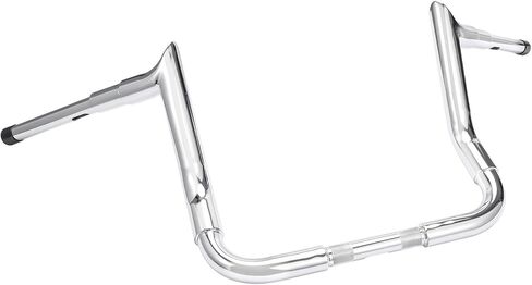 10 "شماعات القرد 1 ½ رعامة مقاود دراجات نارية لهارلي ديفيدسون تتجول في شارع الانزلاق Electra Glide مع Bating Fairing Meathook Bagger Bar 1986-2023 ، Chrome in Kuwait