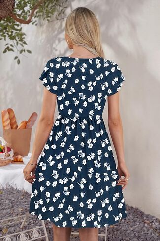 WNEEDU Women Summer Maxi Dresses Casual Sleeveless Long Dress Empire Waist Hawaiian Sundress with Pockets in Saudi Arabia