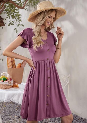 WNEEDU Women Summer Maxi Dresses Casual Sleeveless Long Dress Empire Waist Hawaiian Sundress with Pockets in Saudi Arabia