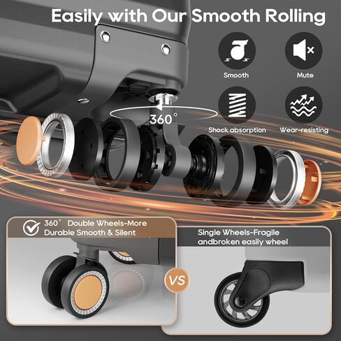 تحمل جويو على شركة طيران أمتعة معتمدة بعجلات دوار ، وحقيبة قشرة صلبة خفيفة الوزن بحجم 20 بوصة مع قفل TSA ، مناسبة للنساء والرجال ، والبيضاء in Kuwait