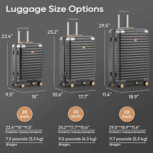تحمل جويو على شركة طيران أمتعة معتمدة بعجلات دوار ، وحقيبة قشرة صلبة خفيفة الوزن بحجم 20 بوصة مع قفل TSA ، مناسبة للنساء والرجال ، والبيضاء in Kuwait