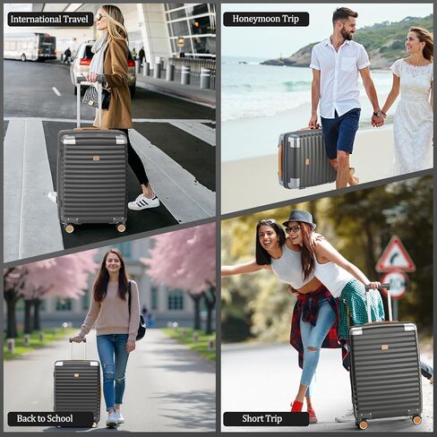 تحمل جويو على شركة طيران أمتعة معتمدة بعجلات دوار ، وحقيبة قشرة صلبة خفيفة الوزن بحجم 20 بوصة مع قفل TSA ، مناسبة للنساء والرجال ، والبيضاء in Kuwait