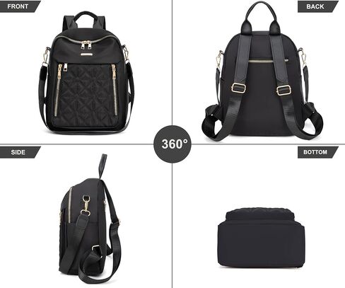 Mini Nylon Women Backpacks,Small Ladies backpacks Lightweight Shoulder Satchel Bag Tote Handbag Casual Travel Daypack (Khaqi) in Saudi Arabia