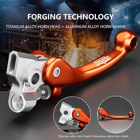 مجموعة رافعة القابض الفرامل للدراجة الأوساخ ، سبيكة التيتانيوم قابلة للتعديل المحوري لـ SX SXF SXSF EXCF XC XCW XCF XCFW XCRW EXCR 250 350 350 450 500 530 Orange in Kuwait