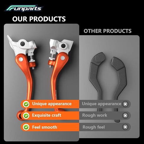 مجموعة رافعة القابض الفرامل للدراجة الأوساخ ، سبيكة التيتانيوم قابلة للتعديل المحوري لـ SX SXF SXSF EXCF XC XCW XCF XCFW XCRW EXCR 250 350 350 450 500 530 Orange in Kuwait