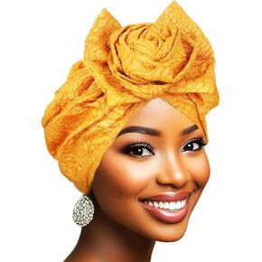 Woeoe Flower Hats Hats African Head يلف عمولات مرنة للنساء للنساء