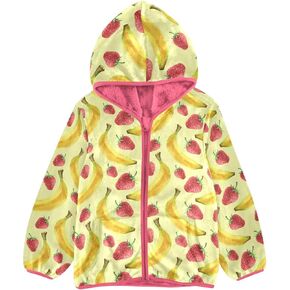 Aflyko Girls Fleece Coat Zip-Up Hoodie Warm Outerwear Kids Hooded Jacket 3-10T